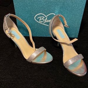 3” Betsy Johnson Silver Sandal Heel